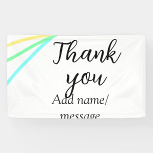 Thank you add name message simple stylish calligra banner