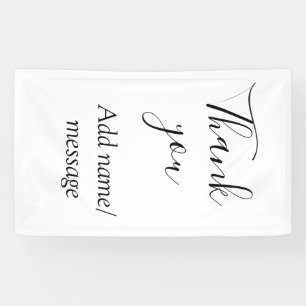 Thank you add name message simple stylish calligra banner