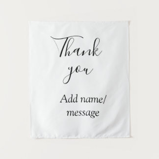 Thank you add name message simple stylish calligra tapestry