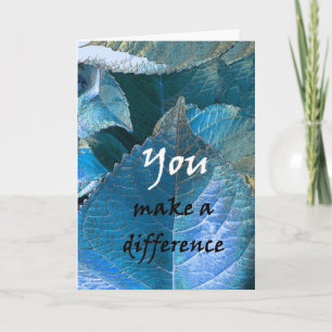 THANK YOU Admin Professionals Day BLUE LEAVES Card