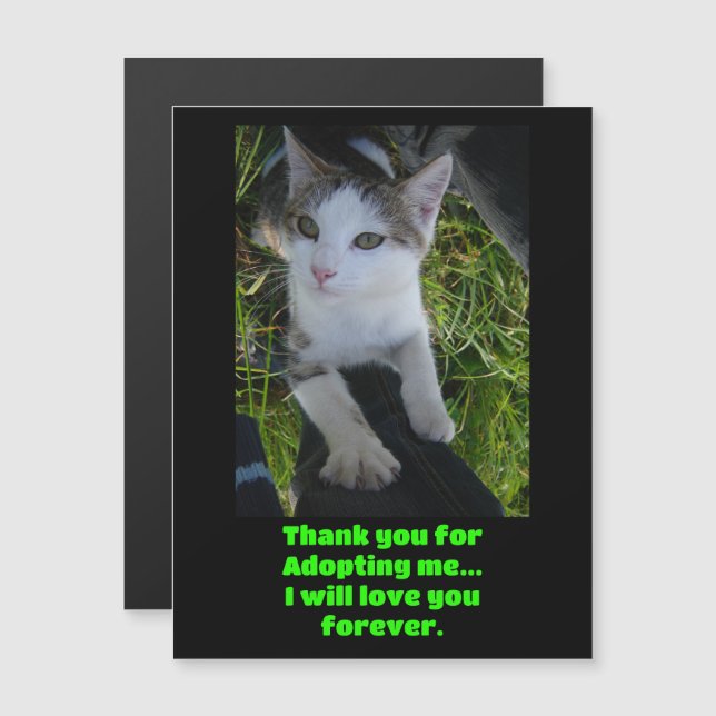 Thank you adopting me..will love you forever Cat (Front/Back)