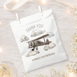 Thank you Airplane party favor bags