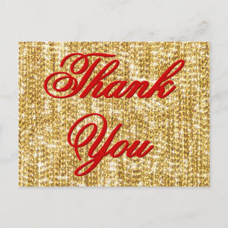 Thank You - All the Gold in the World Postcard