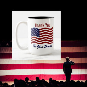 Thank You American Flag Coffee Mug