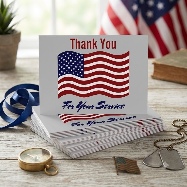 Thank You American Flag Postcard (Creator Uploaded)