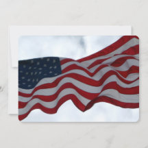 Thank You American Flag Veterans Day Flat Card