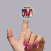 Thank You American Flag Veteran's Sticker