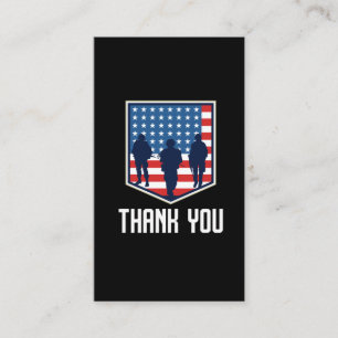 Thank You American Soldiers USA Flag Business Card