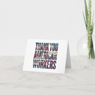 Thank You American Workers Labour Day Card