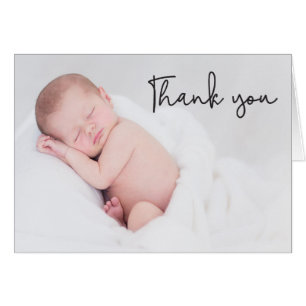 Thank You and Baby Birth Announcement, Modern