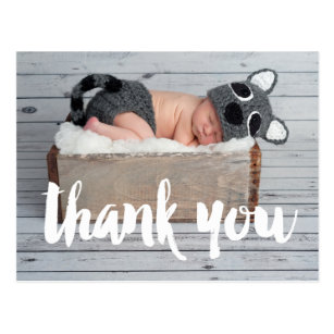 Thank You and Baby Birth Announcement Postcard