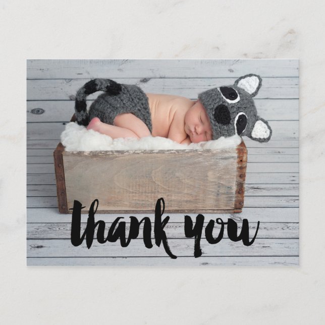 Thank You and Baby Birth Announcement Postcard (Front)
