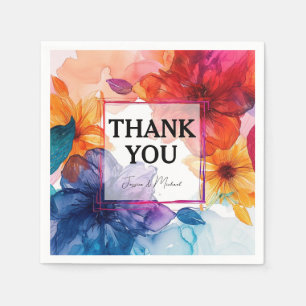Thank YOU Anemone Dreamscape Wedding Napkin