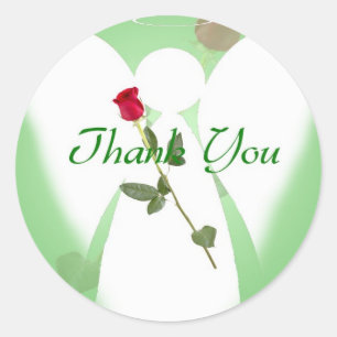 Thank you Angel Classic Round Sticker