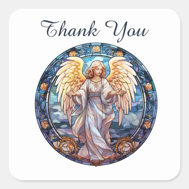 Thank you Angel lovers  Square Sticker (Front)
