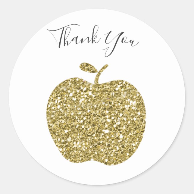 Thank You Apple Stickers for Teacher (Front)