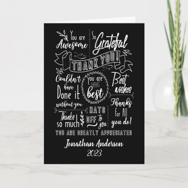 Thank You Appreciation Chalkboard (Front)