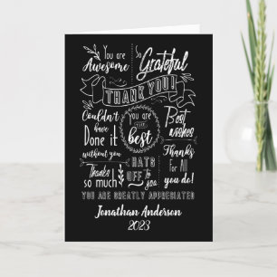 Thank You Appreciation Chalkboard