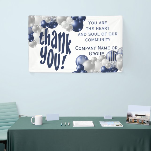 Thank You Appreciation Staff Volunteer Balloon Banner (Tradeshow)