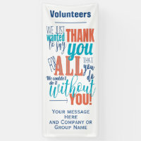 Thank You Appreciation Volunteer Staff