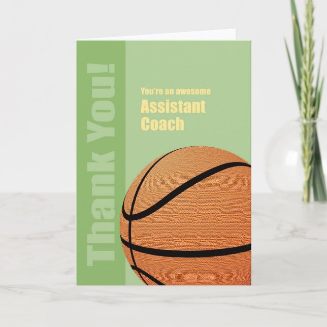Thank You Assistant Basketball Coach Greeting card (Front)