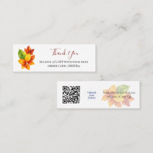 Thank You Autumn Artistic Discount Code QR Insert 