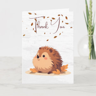 Thank You Autumn Hedgehog Card