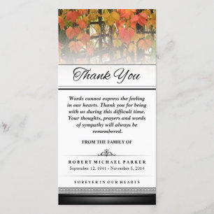 Thank You Autumn Leaves Words Cannot Express Card