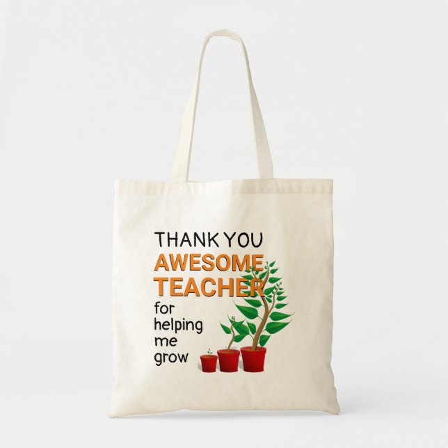 Thank You Awesome Teacher Tote Bag (Front)