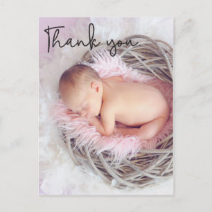 Thank You Baby Birth Announcement Vertical Postcard