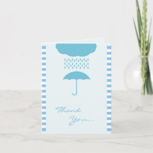 Thank You Baby Boy Shower Folded Card