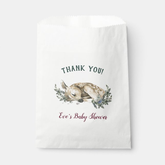Thank You Baby Its Cold Outside Winter Baby Shower Favour Bag (Front)