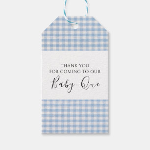Thank You Baby Q Baby Shower Barbecue Boy Blue Gift Tags