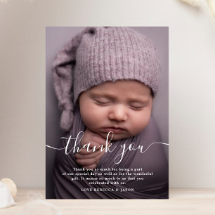 Thank You Baby Shower Baby Gift Photo  Card