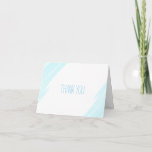Thank you Baby Shower Card Blue Watercolor