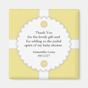 Thank You Baby Shower Dantel Magnet