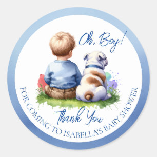 Thank You   Baby Shower Favour Classic Round Sticker