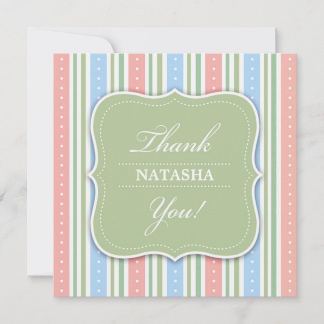 Thank You Baby Shower Flat Card (Front)