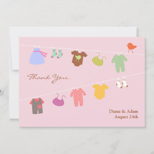 Thank You Baby Shower Flat Card