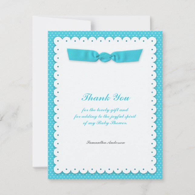 Thank You Baby Shower Flat Card (Front)