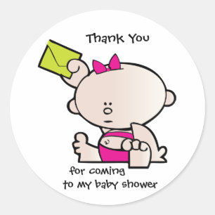 Thank You Baby Shower Gift Tag Sticker