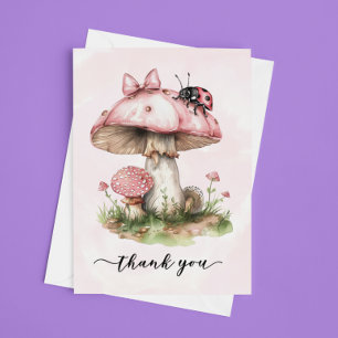 Thank you Baby Shower Ladybug Mushroom
