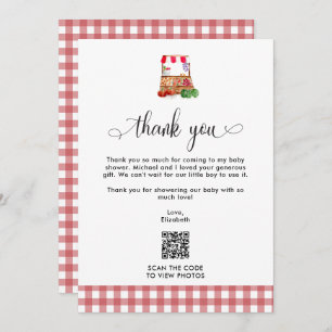 Thank you Baby Shower Locally Grown Farm QR Code