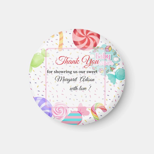thank you baby shower  magnet (Front)