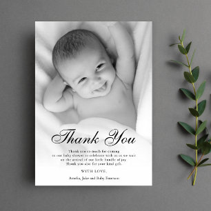 Thank You Baby Shower Personalised Photo Custom