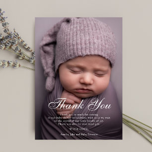 Thank You Baby Shower Personalised Photo Custom Card