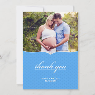 Thank You Baby Shower Photo Flat Card