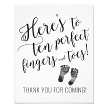 Thank You Baby Shower Sign