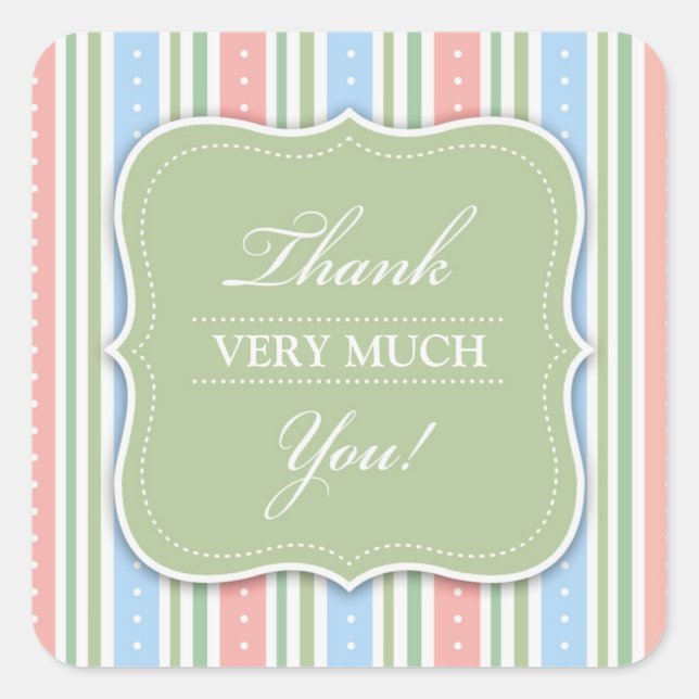 Thank You Baby Shower Sticker (Front)