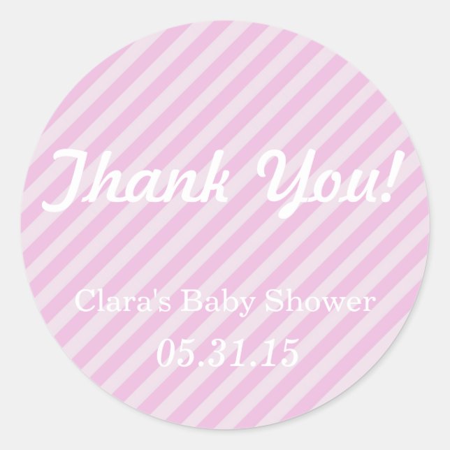 Thank you Baby Shower Stickers (Front)